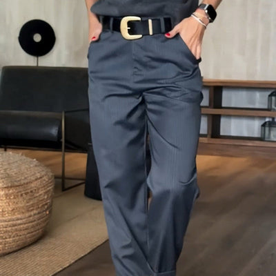 Sylwia | Eleganckie Spodnie w Paski